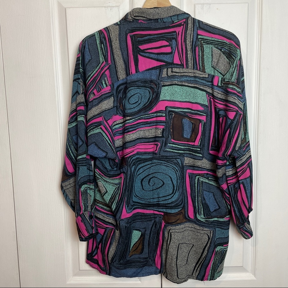 90s Printed Blouse